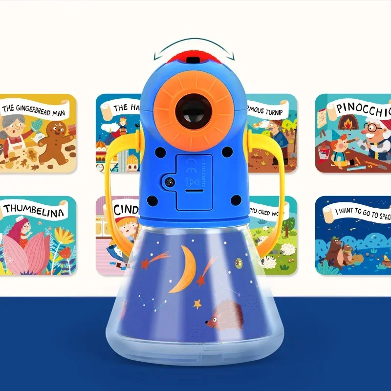 Projetor de história infantil multifuncional, bebê, educação precoce, quebra-cabeça, máquina de história, lâmpada de dormir, lanterna, brinquedos luminosos