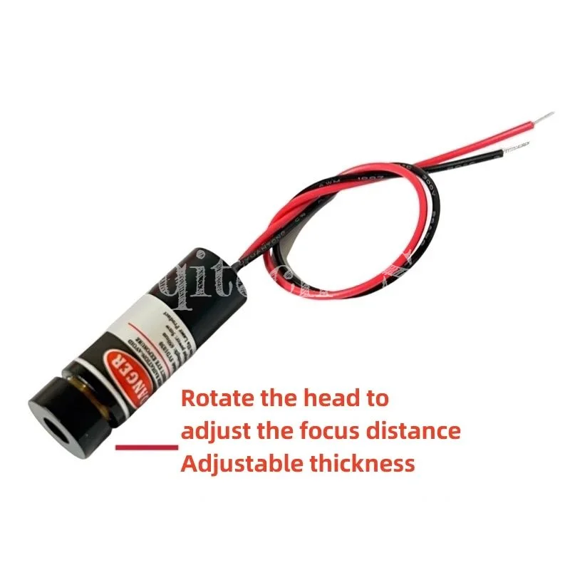 24V industrial grade laser module 12mm 650nm red light laser head, straight line, cross line, point shaped adjustable focus