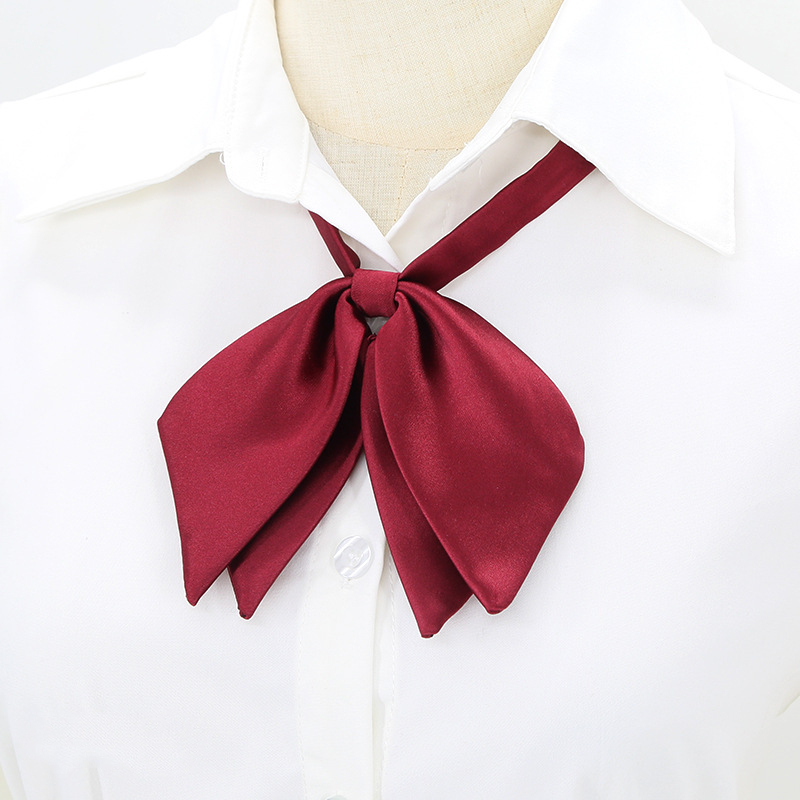 2024 preppy chique jk gravata borboleta cor sólida borboleta vermelha japonês dupla camada bowknot colar gravata uniforme camisa acessórios