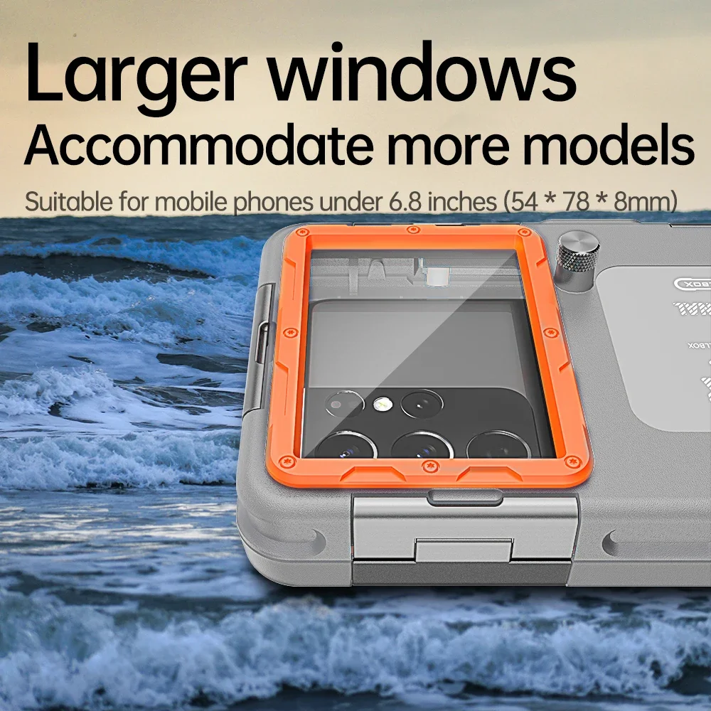 Recién actualizado IP68 estándar 15M/50 pies buceo/fotografía de natación buceo profesional funda de teléfono impermeable accesorios de playa