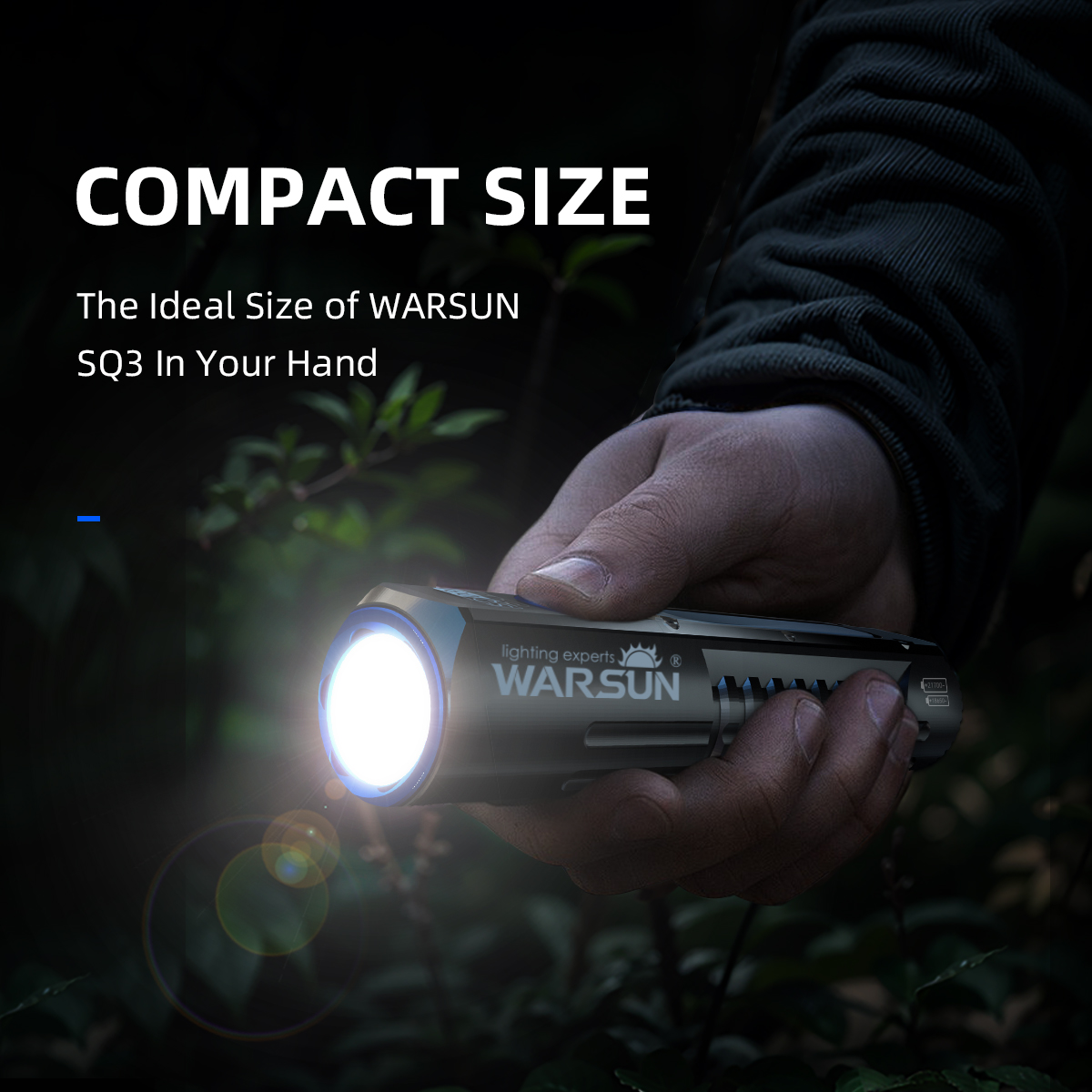 Warsun Powerful LED Flashlight Magnet Rechargeable Torch Light Portable Lantern 8 Modes Hand Lamp For Camping Hiking Emergen