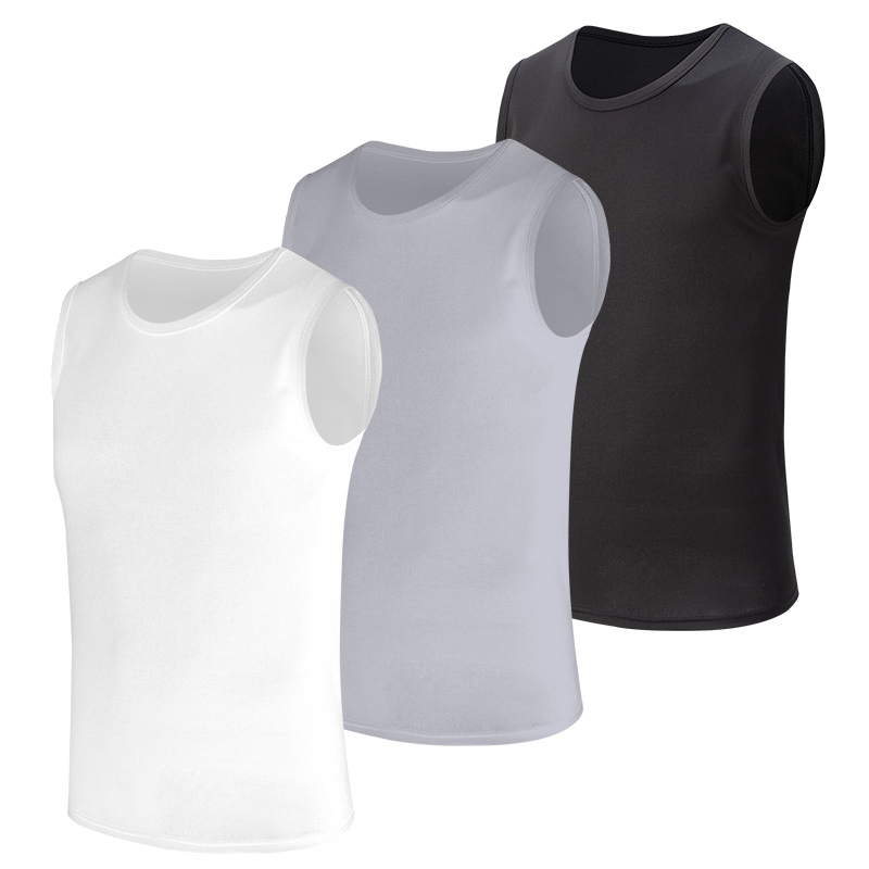 Europese en Amerikaanse maat HEREN Effen kleur Sneldrogend Mouwloos vest Jonge HEREN Fitness en vrije tijd T HEREN van middelbare leeftijd Ve