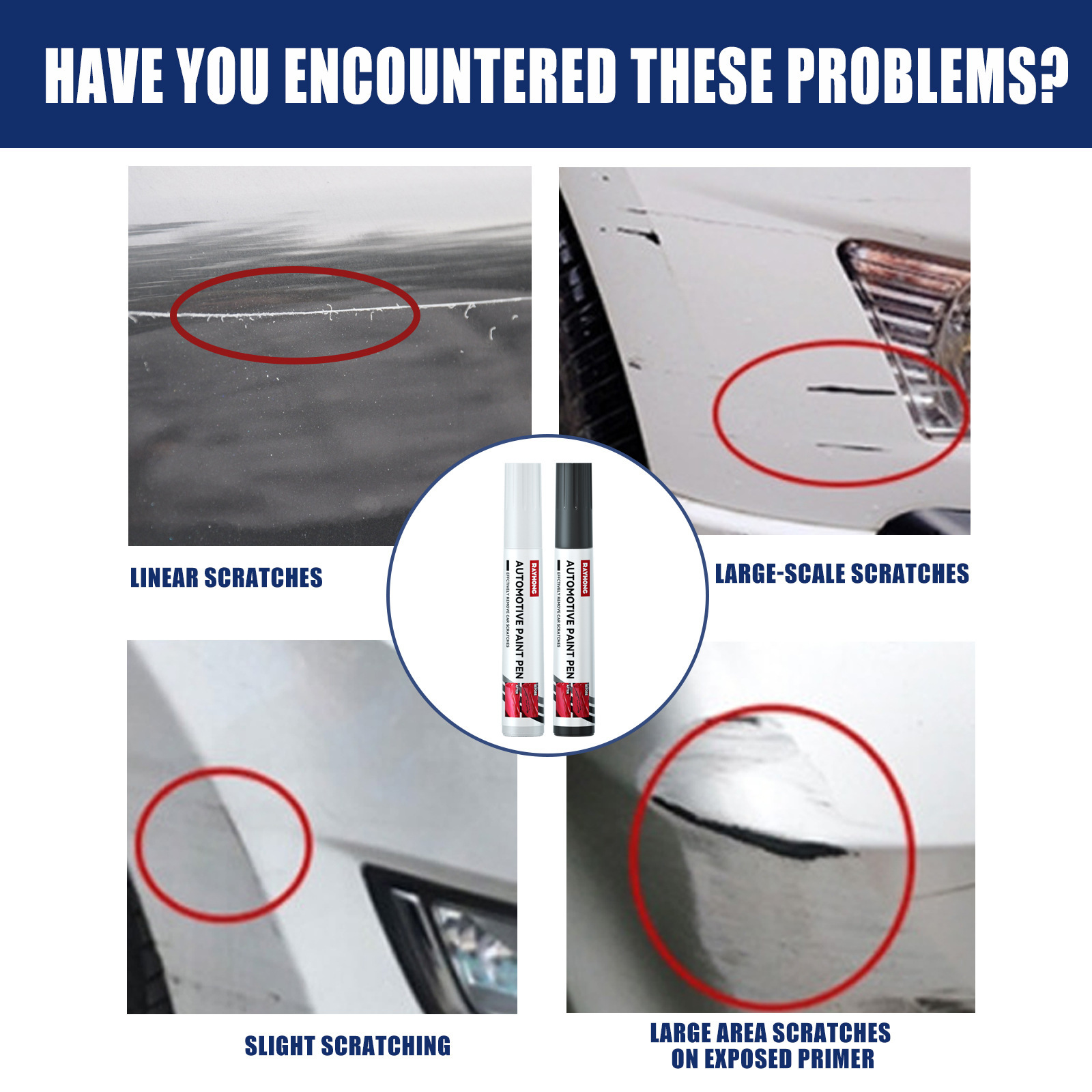 Car Refinish Pen, Paint Scratch Scratch Repair Repair Pen Traces Paint Repair Pen