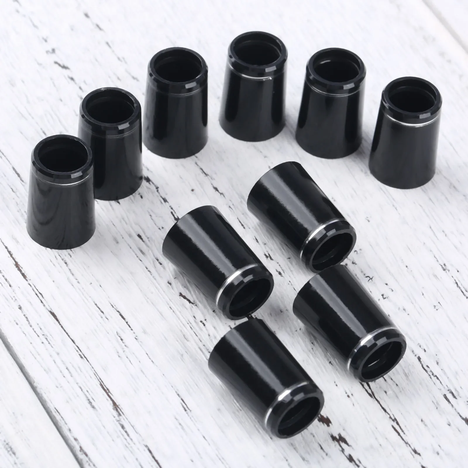 10 Chiếc Nhựa Golf Ferrules Với Nhẫn Đơn Phù Hợp Với 0.335 Hoặc 0.370 Đầu Bàn Ủi Trục Golf Trục Tay Adapter Thay Thế 16Mm/19Mm