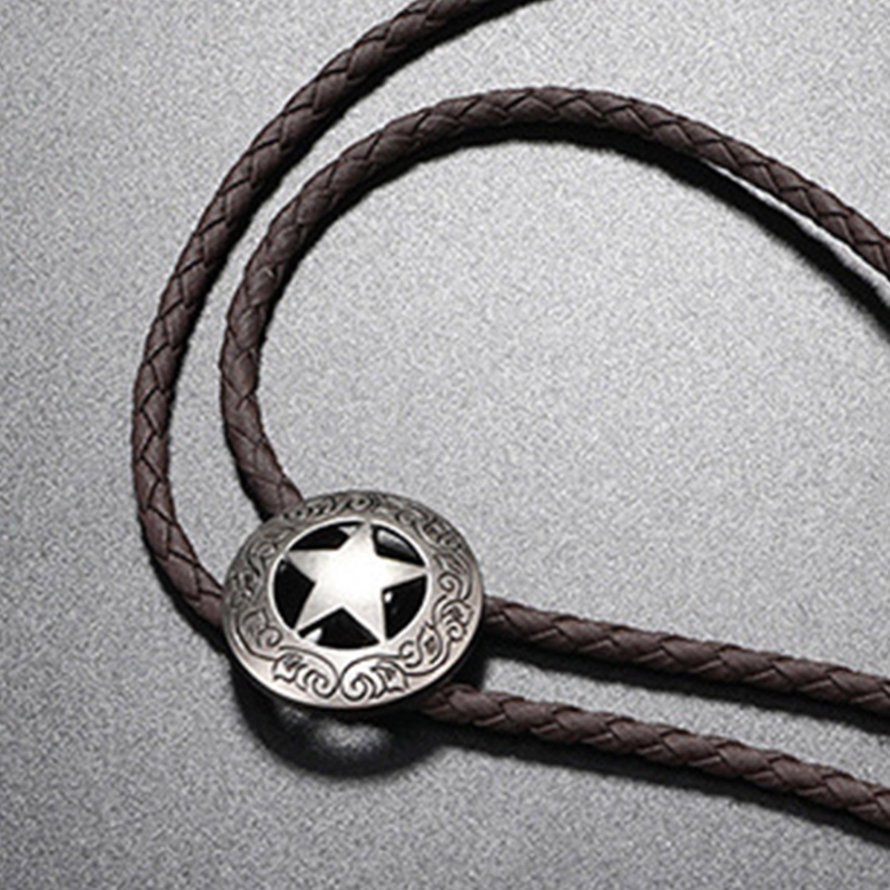 สไตล์ประเทศ Bolo Tie Rodeo คาวบอย Star เนคไทสร้อยคอเครื่องแต่งกายอุปกรณ์เสริม Drop Shipping