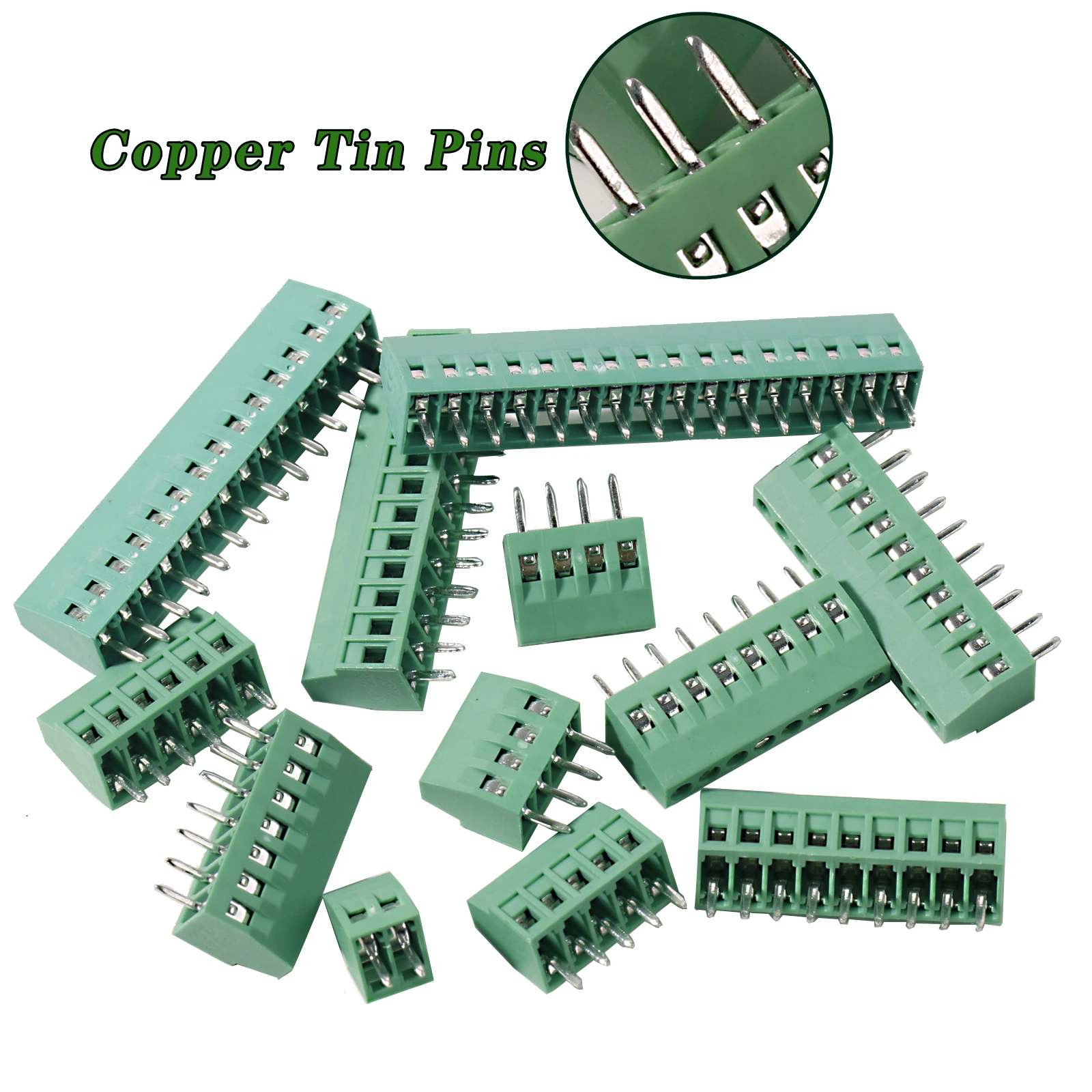 30 ชิ้นสกรู PCB Terminal Block ชุดเชื่อมต่อ KF128-2.54 2Pin 3Pin 4Pin