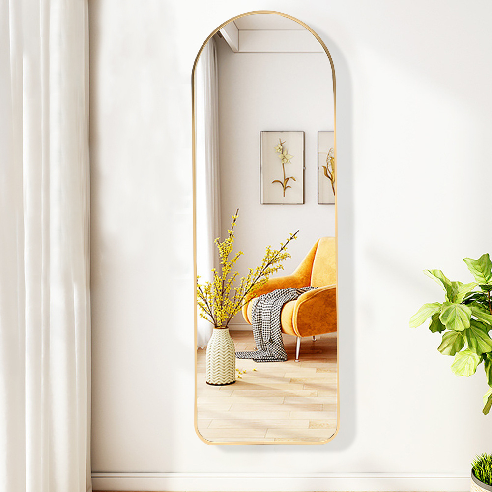 Black/Gold Arch Full Length Wall Mirror