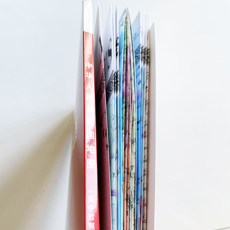 중국 지도 클래식 벽 포스터 (종이 접힘) 이중 언어 버전 (중국어 및 영어), 59x42 인치