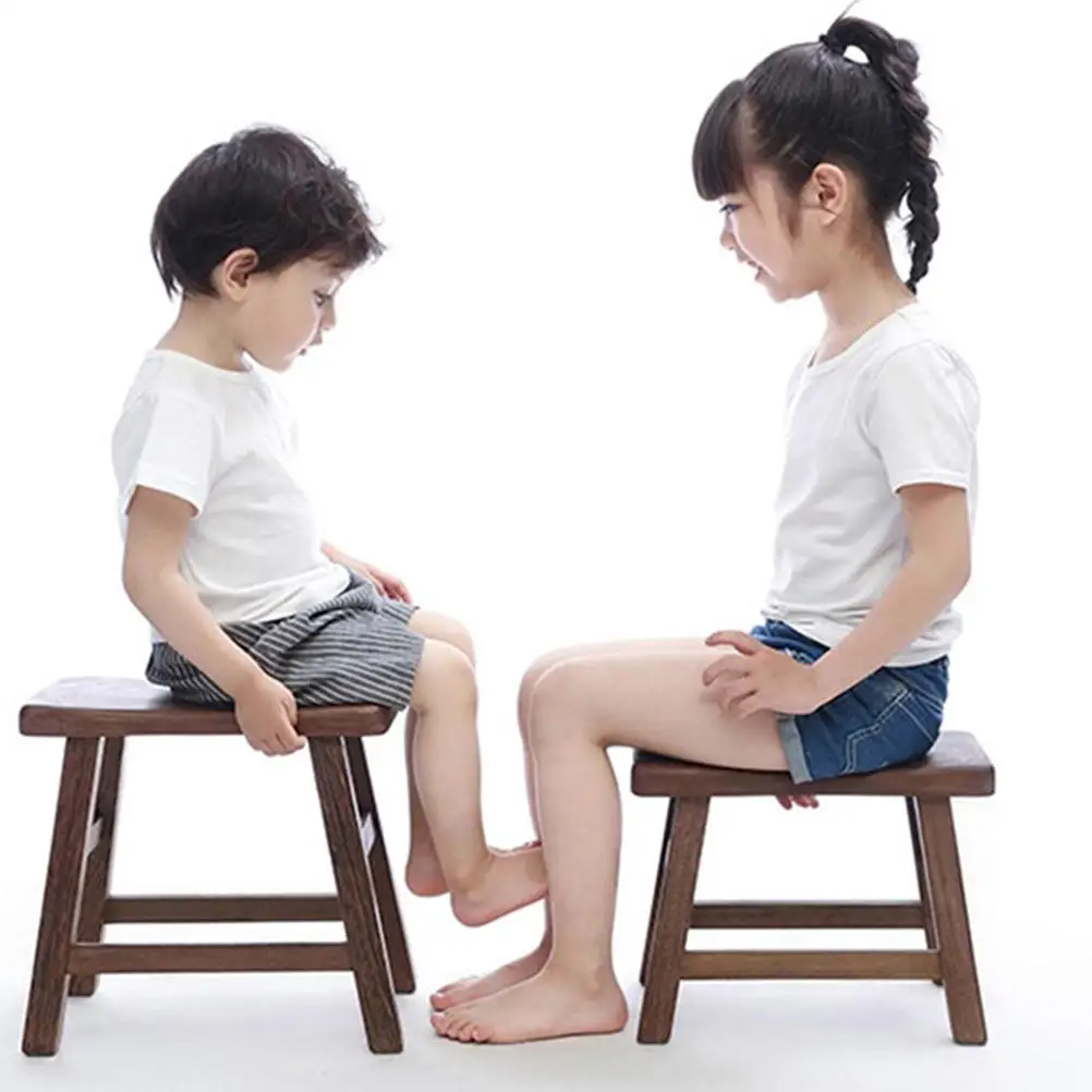 ไม้สตูลต่ํา 21 ซม.เด็กอาบน้ํา Bench น้ําหนักเบา NonSlip Stable สี่ขาเด็กรองเท้าเปลี่ยนห้องนั่งเล่น