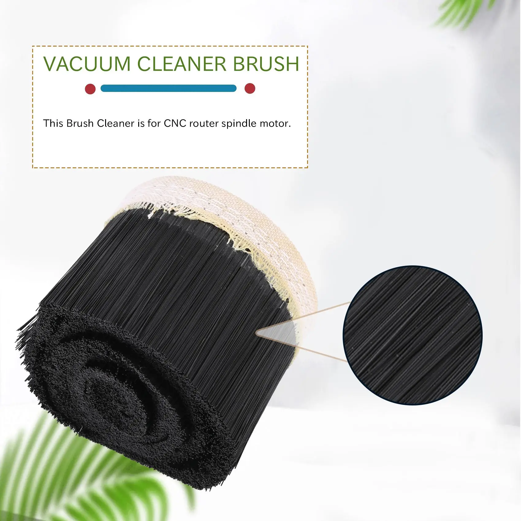 Brush Vacuum Cleaner Dust Collector Engraving Machine Dust Cover for CNC Router Spindle Motor (70 mm)