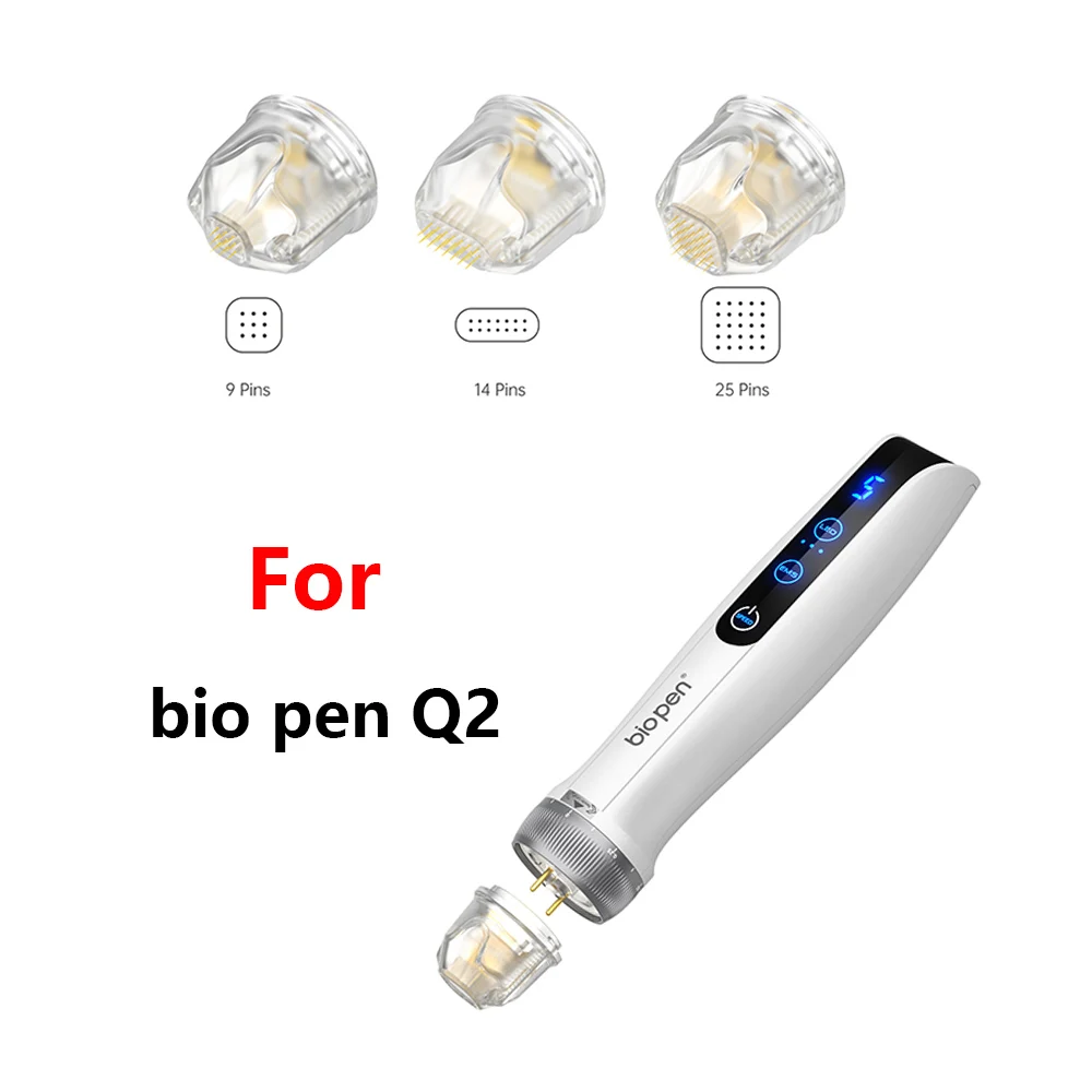 Bio Pen Q2 Derma Stamp Needle Cartridge 9pins 25pins Titanium Needles For Skin Care & Hair Growth