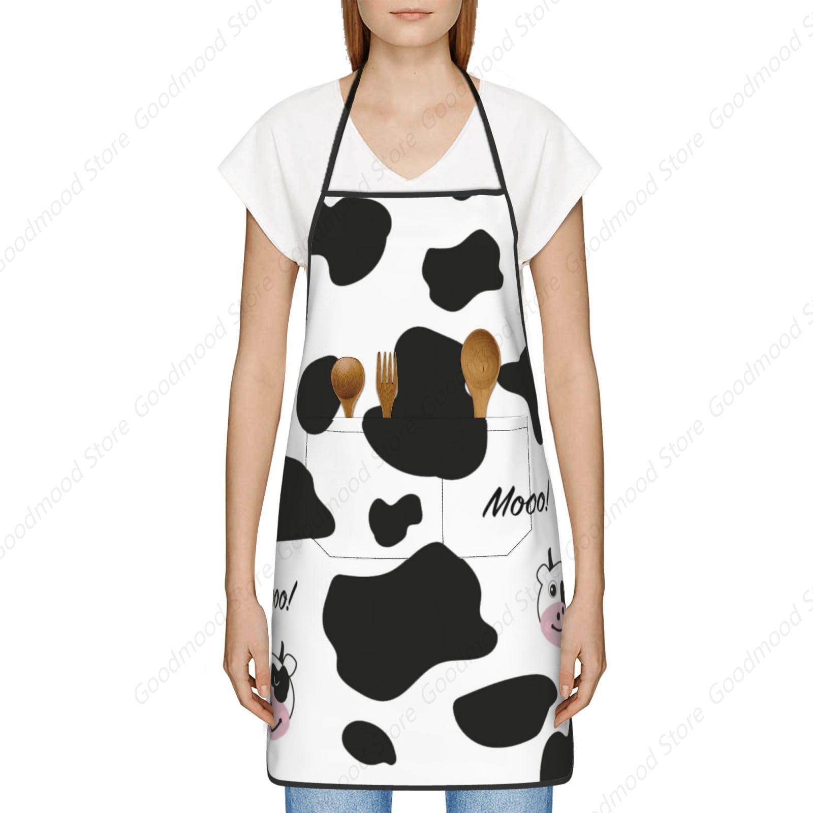 Celemek koki Wajah Pria Wanita, celemek wajah hitam putih dengan saku untuk dapur memasak memanggang