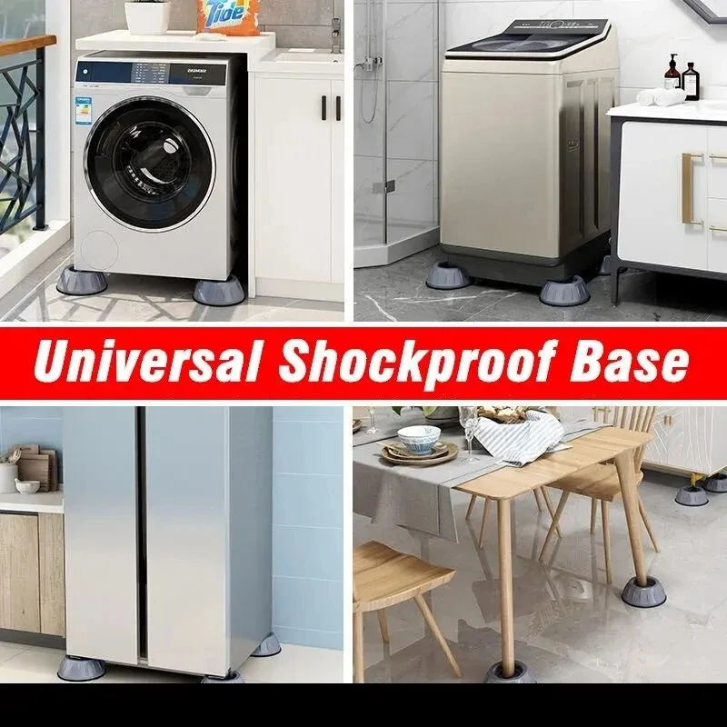 4 Stuks Schokbestendig En Geluidsreducerende Wasmachine Droger Beugel Anti Slip Rubberen Wasmachine Voet Wasmachine Stabilisator
