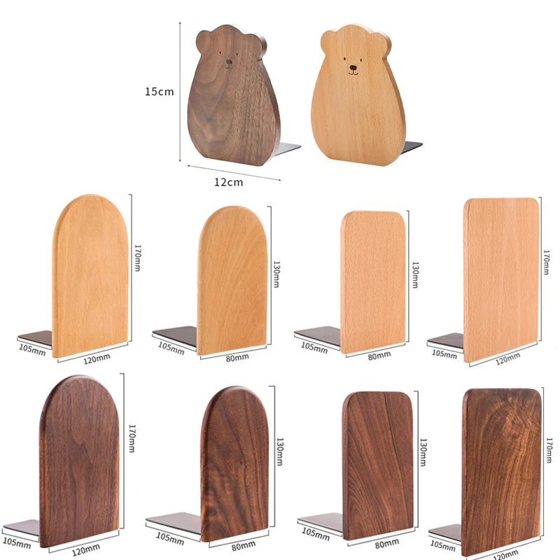 Thiên Nhiên Bằng Gỗ Để Bàn Bookends Sách Tổ Chức Văn Phòng Của Nhà Bookends Sách Kết Thúc Chân Đỡ Kệ Bookrack