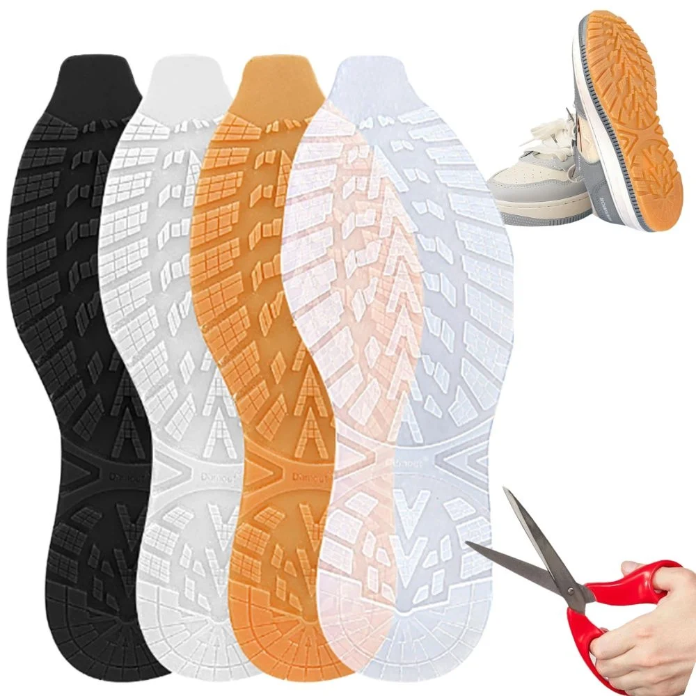 1 par de zapatillas antideslizantes, suela de goma cortable, pegatinas, suela de reparación reemplazable, almohadillas para zapatos portátiles, materiales de reparación
