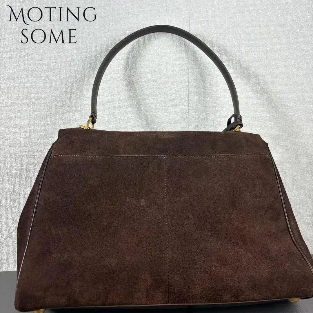Motingsome-女性用スエードレザーバッグ,ショルダーバッグと財布,高級デザイナーバッグ,シックなファッション,新しいコレクション2024