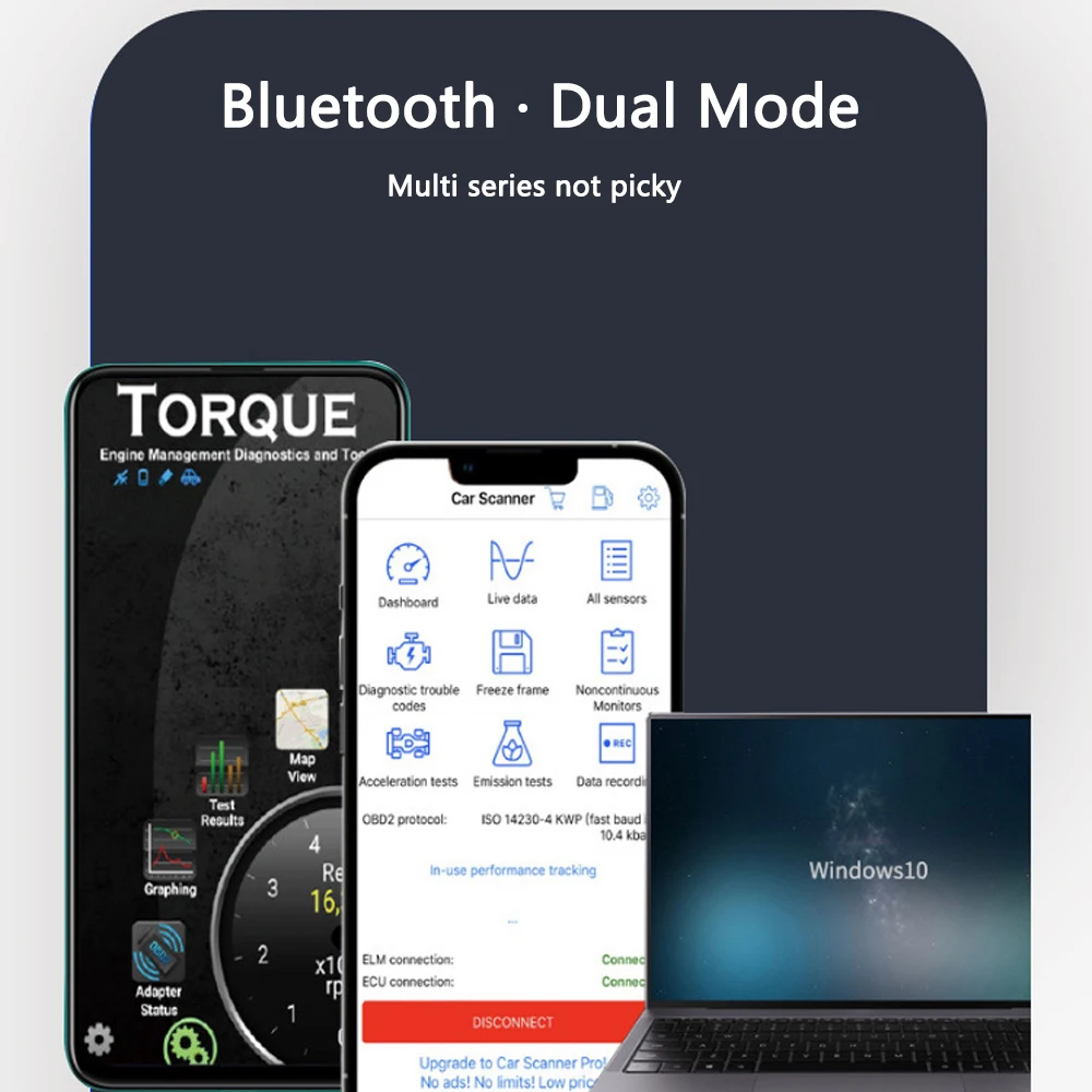 1 ST Autofoutdetector V1.5 Bluetooth Bluetooth OBD II ELM327 Automotive Diagnostische Hulpmiddelen