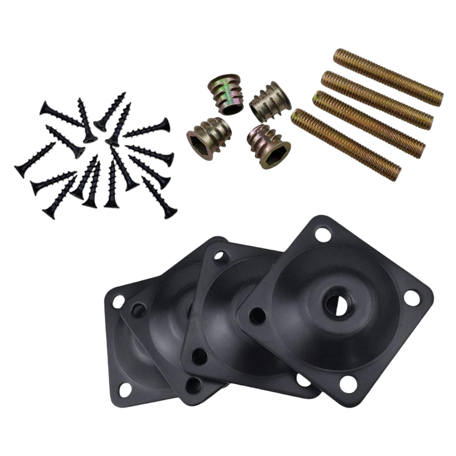 4個の脚固定プレート、5/16 "ツールノドマンベッド用ハンガースクリューアクセサリー