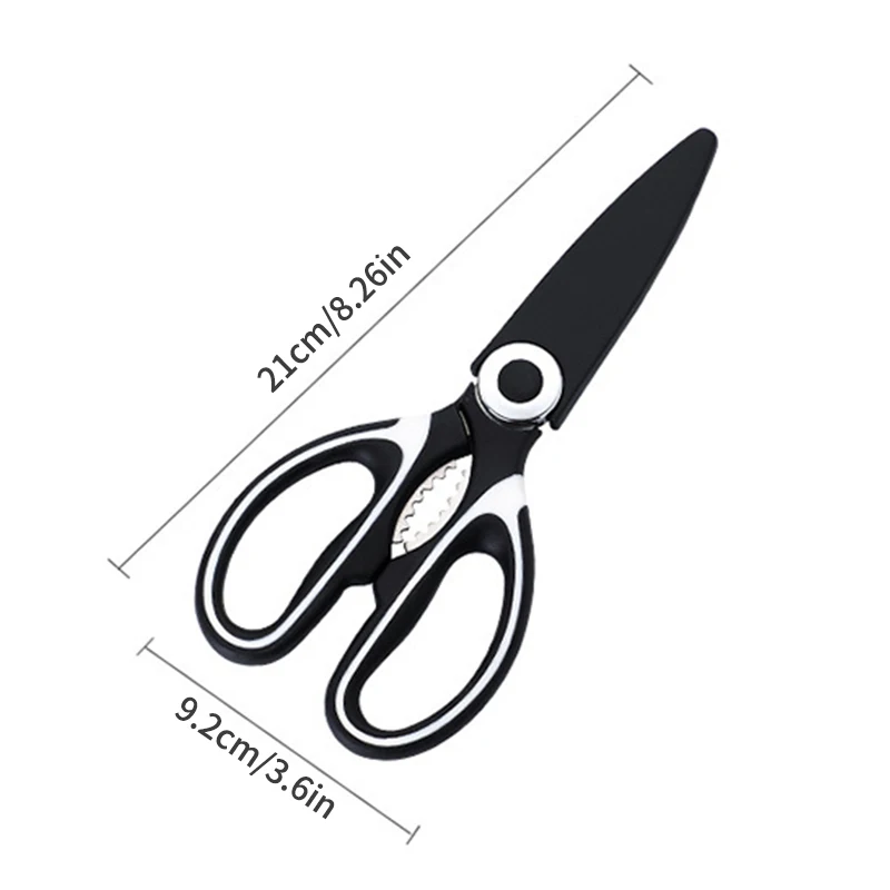 1PC Multifunktionale Schere Küche Scharfe Schere Huhn Knochen Schere Fisch Knochen Flaschenöffner Rostfrei Nicht-Slip Griff