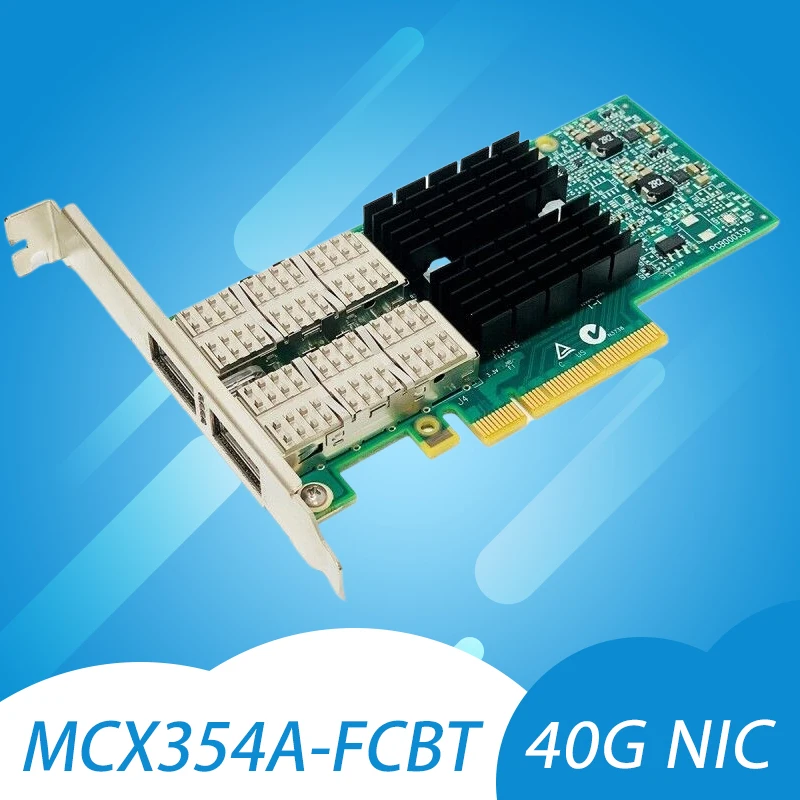 Карта адаптера Mellanox MCX354A-FCCT ConnectX-3 VPI, двойной порт FDR 56 Гбит/с или 40/56 ГБE QSFP, PCIe 3.0 x8 8GT/s MCX354A-F