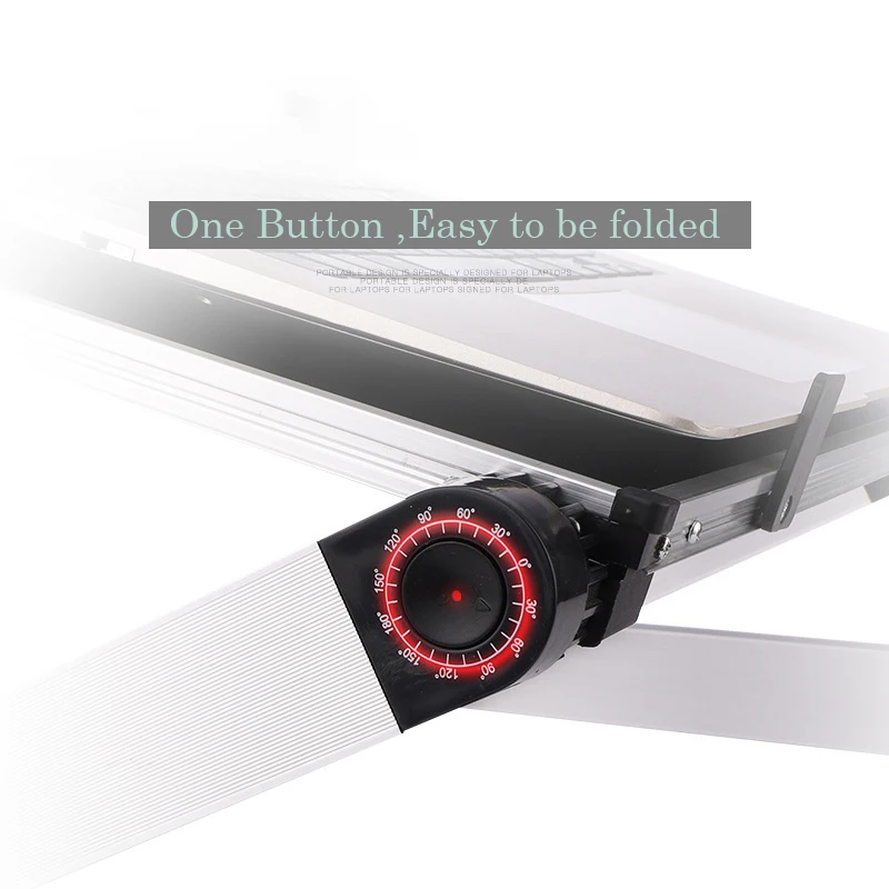 1 unidade ajustável dobrável mesa do portátil portátil para cama mesa notebook cooler ventilador suporte mesa do computador colo mesa de escritório