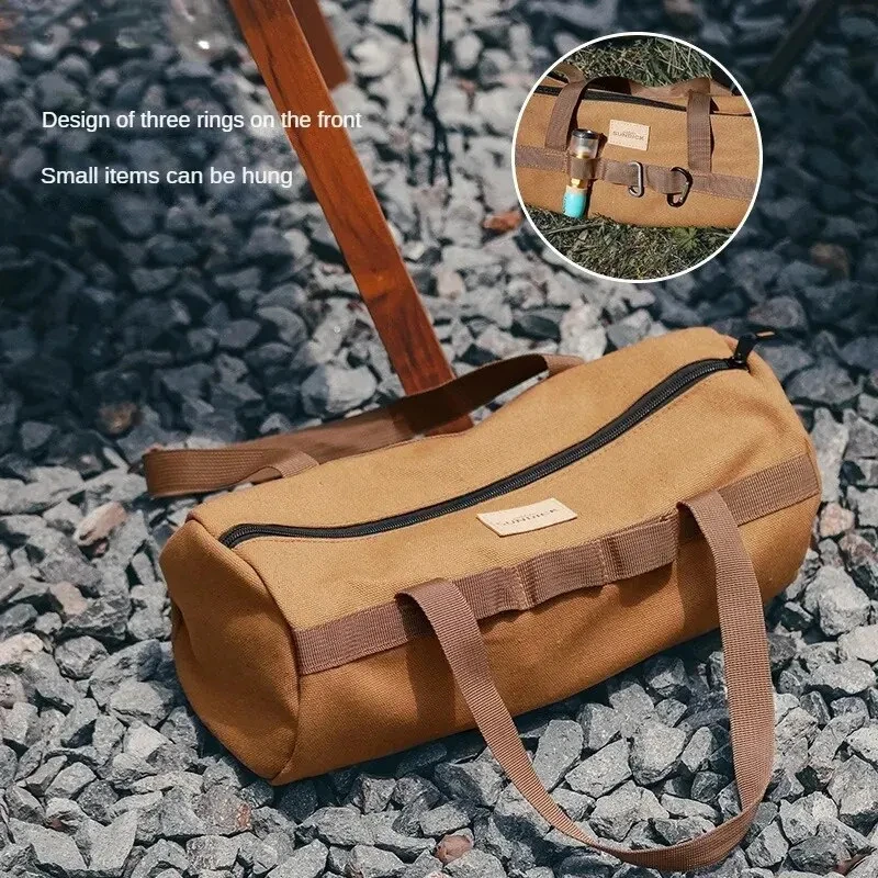 Cylinder Handheld Storage Bag Large Capacity Thickened Camping Tent Peg Bag Sundries Storage Bag Tool Bag