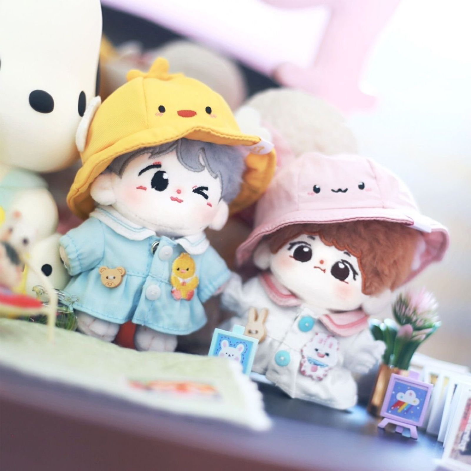 Boneca de pelúcia Skin-friendly para crianças, acessórios, presente para meninas