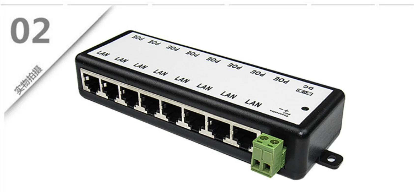Inyector POE, 4 puertos, 8 puertos, divisor POE para red CCTV, cámara POE, alimentación a través de Ethernet, IEEE802.3af, 12V-48V, AP inalámbrico