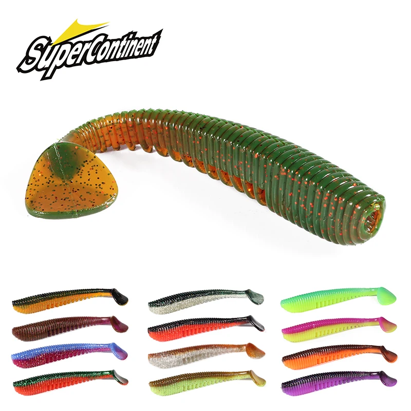 2019 supercontinente 50mm 80mm 95mm 110mm Señuelos de pesca señuelo suave cebo Artificial aparejos depredadores para Lucio y Lucio
