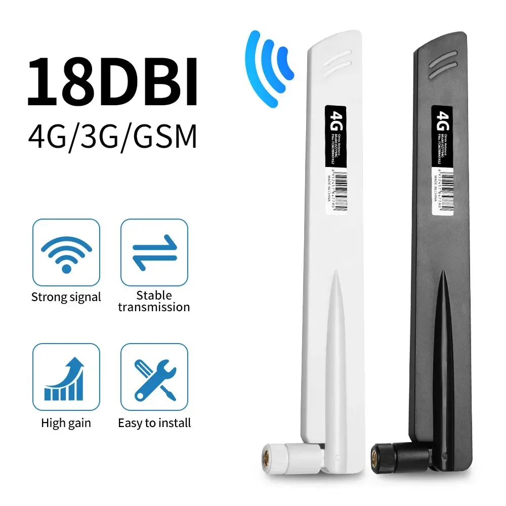 Antena 4G de alta ganancia 18dBi 700-2700MHz SMA macho para enrutador Huawei ZTE tarjeta de red inalámbrica enrutador Wifi sensibilidad de señal