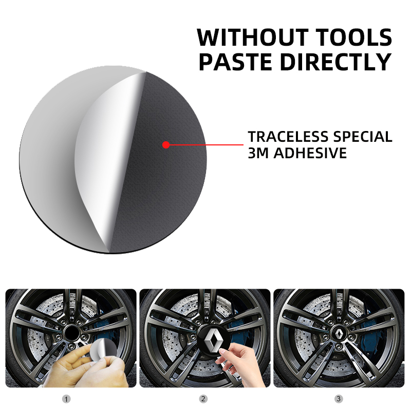 4 Uds 56MM tapas de centro de rueda de coche accesorios de cubierta de logotipo para Renault Captur Megane Clio Arkana Line Koleos Kwid Duster Kadjar