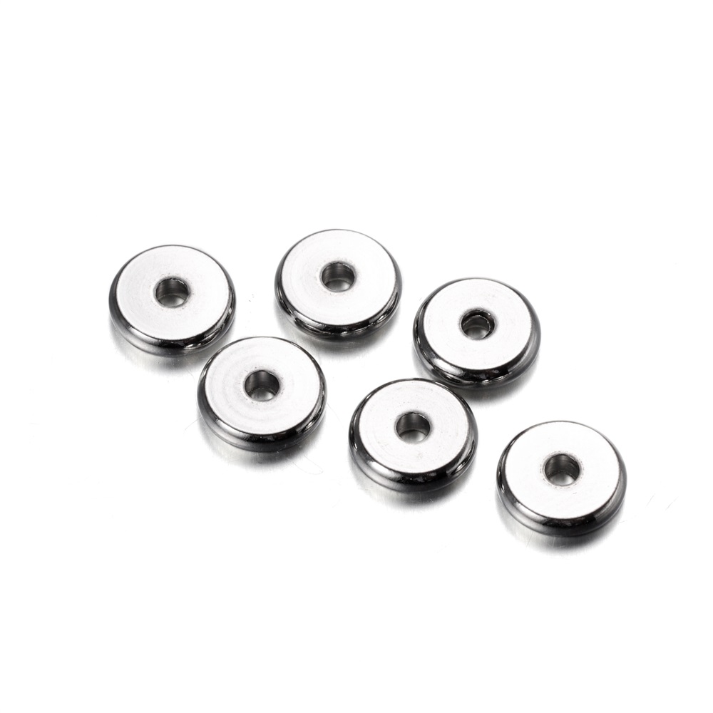 20 stuks roestvrij staal platte spacer kralen 3 4 5 6 8 10 mm gouden losse grote grote gat charme kralen voor armband diy sieraden maken