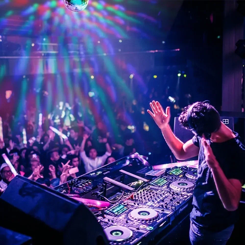 RGB LED Disco Stage Night Light, Strobe Lamp para Casa, KTV, Party Club, Bar, Dança, Presente de Natal, Efeito de Iluminação, Som Ativado