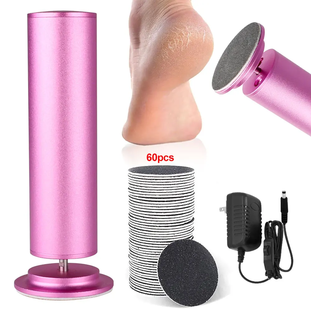 Removedor elétrico de calos de pés, arquivo de cuidados com os pés, calcanhares, pele morta, ferramenta de pedicure, moedor eletrônico de pés e lixa de substituição