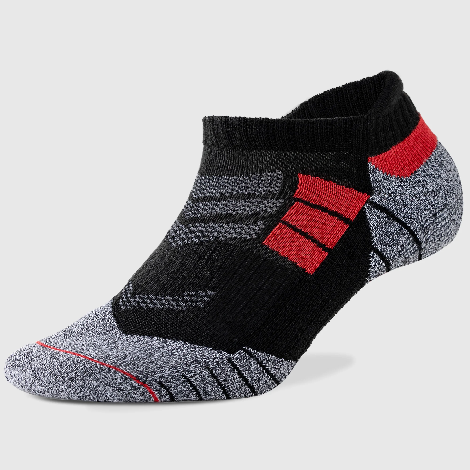 Paquete de 6 pares de calcetines deportivos para hombre, malla acolchada gruesa, transpirable, cómodo, calcetines tobilleros atléticos de corte bajo para correr