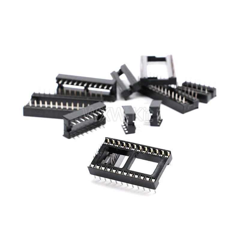 10PCS Square Hole IC Sockets DIP6 DIP8 DIP14 DIP16 DIP18 DIP20 DIP28 DIP40 Connector DIP Socket 6 8 14 16 18 20 24 28 40Pins