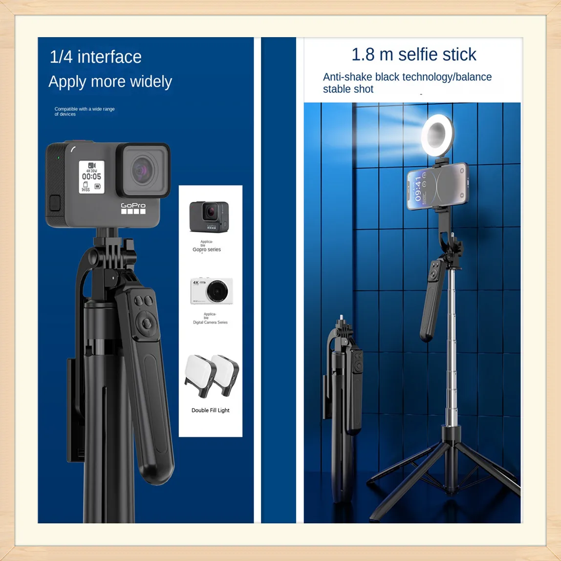FANGTUOSI 1800mm Tripod for Smartphone Camera,Tripods Stand with Bluetooth shutter, Wireless Selfie Stick brackets Phone Holder