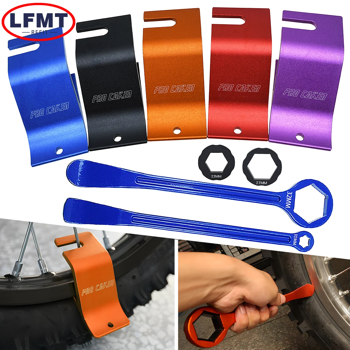 Motocross Universal CNC Reifen Werkzeug Hebel Löffel Achse Schlüssel Reifen Ändern Für Husqvarna KTM Honda Suzuki Kawasaki Yamaha SHERCO Beta