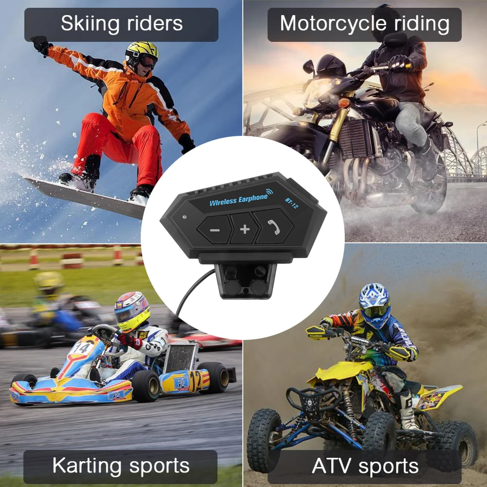 オートバイイヤホンヘルメットヘッドセット Bluetooth 5.0 ヘッドフォンワイヤレスモーターヘッドセットバイクイヤホンハンズフリーステレオインナーイヤー型