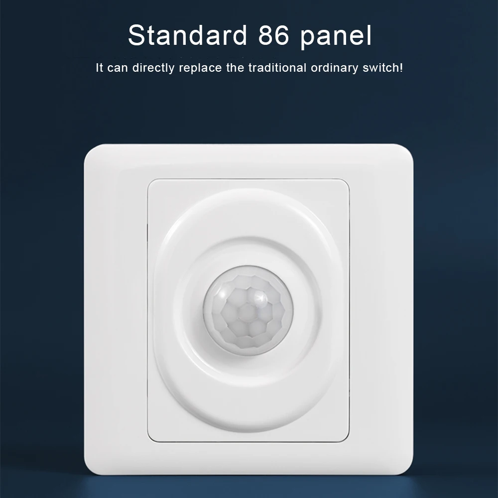 Ac 220v led pir sensor de movimento interruptor de luz infravermelho detecção do corpo humano auto on off luz interruptor inteligente para escada do corredor