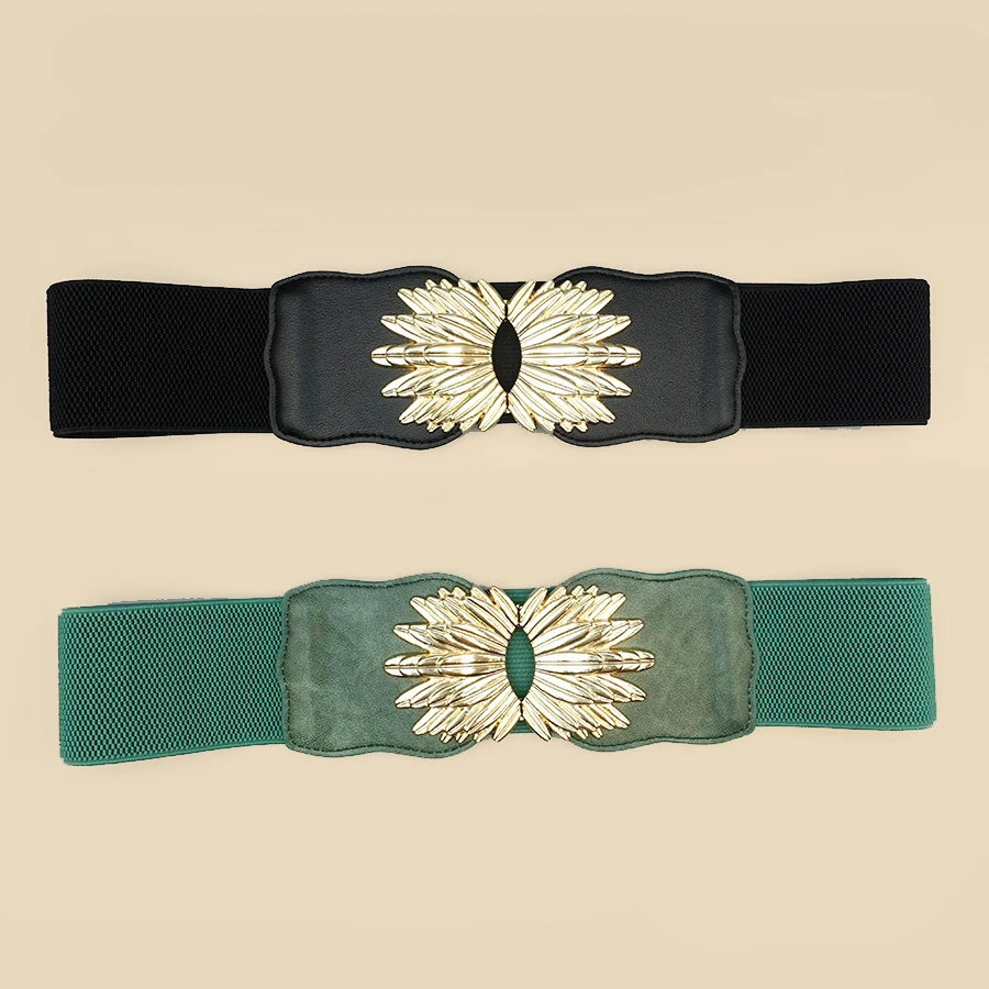 High Elastic Elastic Women's Belt Bohemian Elastic Pu Belt Women's Elastic Tight Waist Belt Jeans Dress Elastic Wide Belt