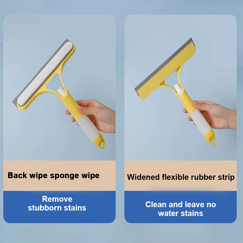 SEAMETAL 3 IN 1 Raschietto per auto Tergicristallo per la pulizia dei vetri Spazzola per vetro multifunzionale Spatola in silicone per strumenti per la pulizia della casa dell'auto