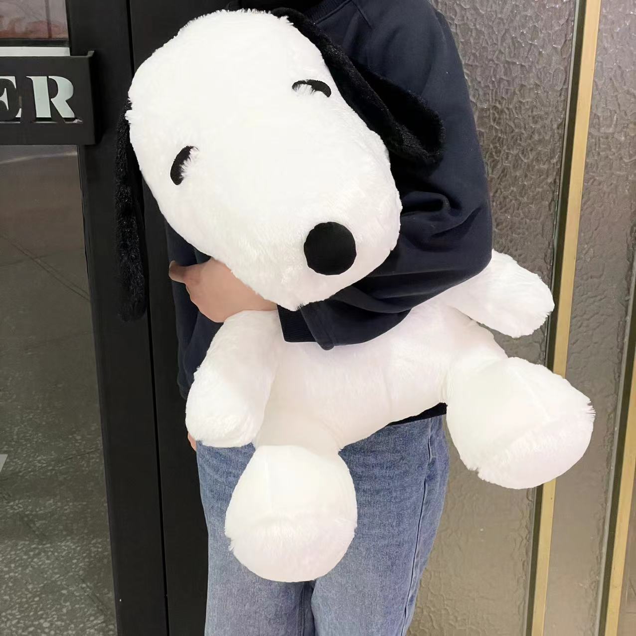 40/60 ซม.MINISO Snoopy Plush ของเล่น Snoopy ตุ๊กตาตุ๊กตาของเล่นเด็ก Snoopy หมอนเกาหลีขี้เกียจสไตล์ตกแต่งบ้านของขวัญสาว