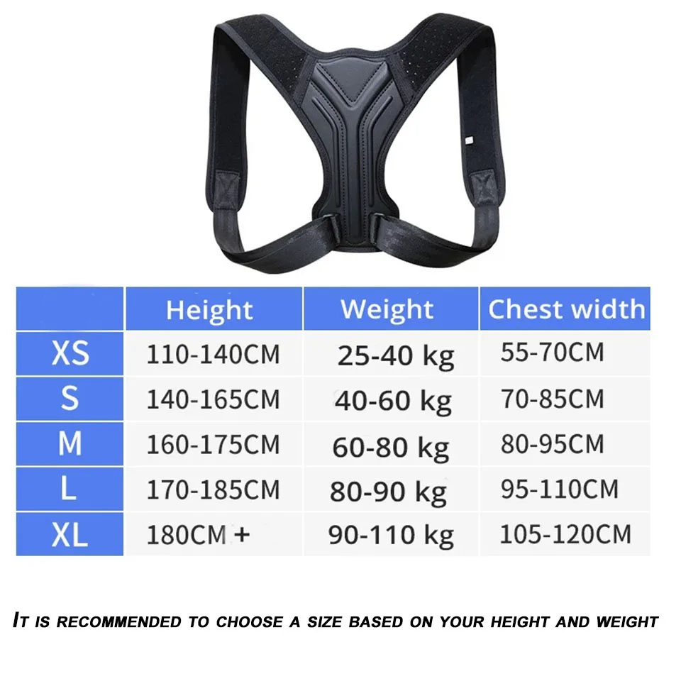 GETINFIT Upper Back Brace Straightener Correction Upper Back Shoulder Back Pain Relief Trainer Neck Back Shoulder Pain Relief