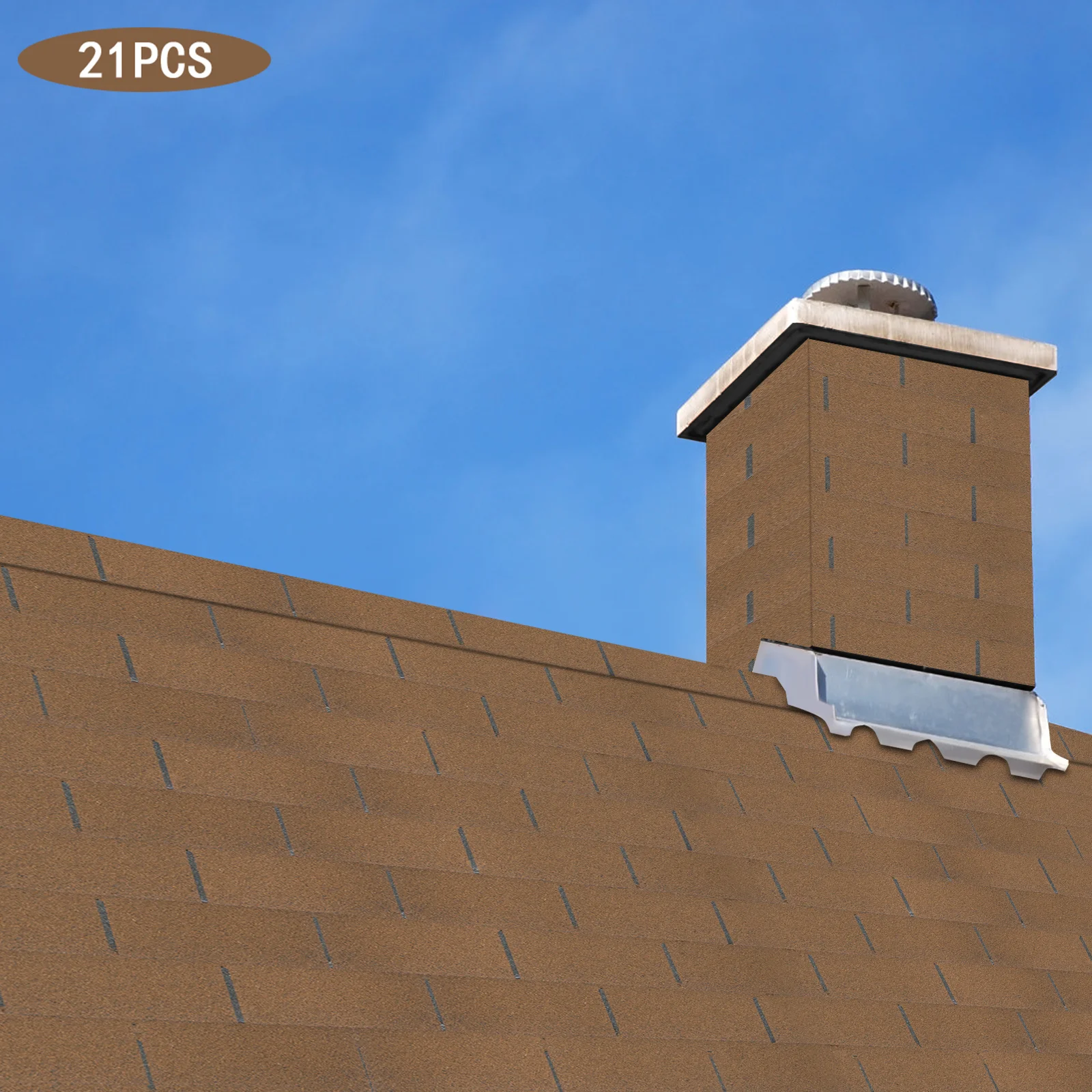 21 pezzi di piastrelle per tetto asfalto da 100 * 33,3 cm con uno spessore di 2,7 mm - Oro deserto, adatte per piastrelle di ville