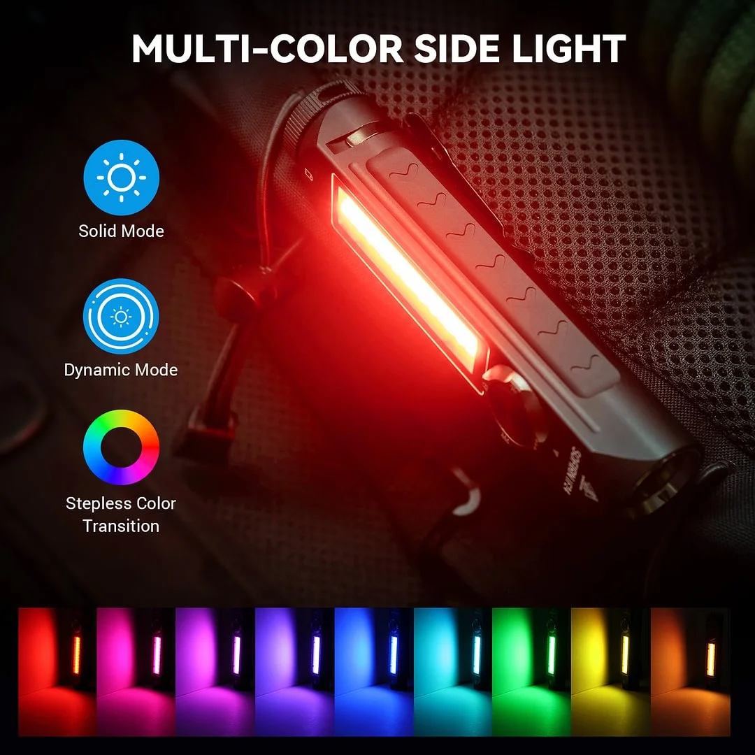 Sofirn IF24 RGB Powerful 2000Lm Flashlight 18650 Rechargeable Rotary Switch Torch with Magnetic Tailcap