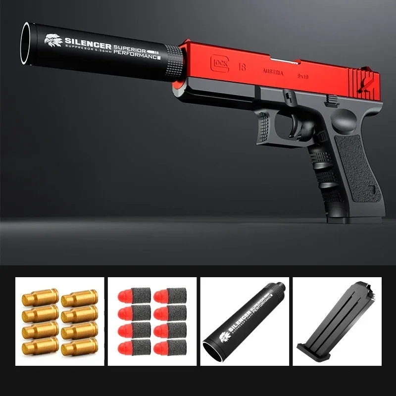 Newest Shell Ejecting  Airsoft Pistol Soft Bullet Toy Gun Weapon Children Armas Shoot Outdoor Game Boys gift !!1011001