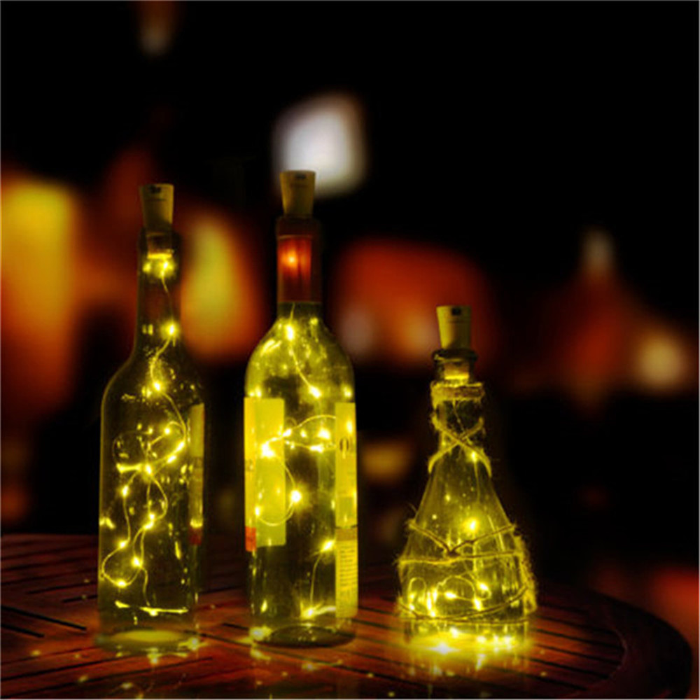 5/10/20PCS Battery Powered Cork Bottle Light 2m 20LED Light Bar Light Birthday Party Wine Bottle Stopper Light Bar With Battery