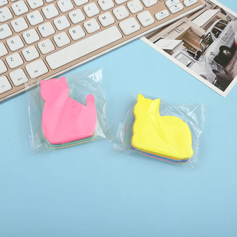6 ชิ้นแมวสัตว์เลี้ยงโปร่งใส Memo Sticky Note กระดาษ Daily To Do It Checklist Papelaria เครื่องเขียนโรงเรียน
