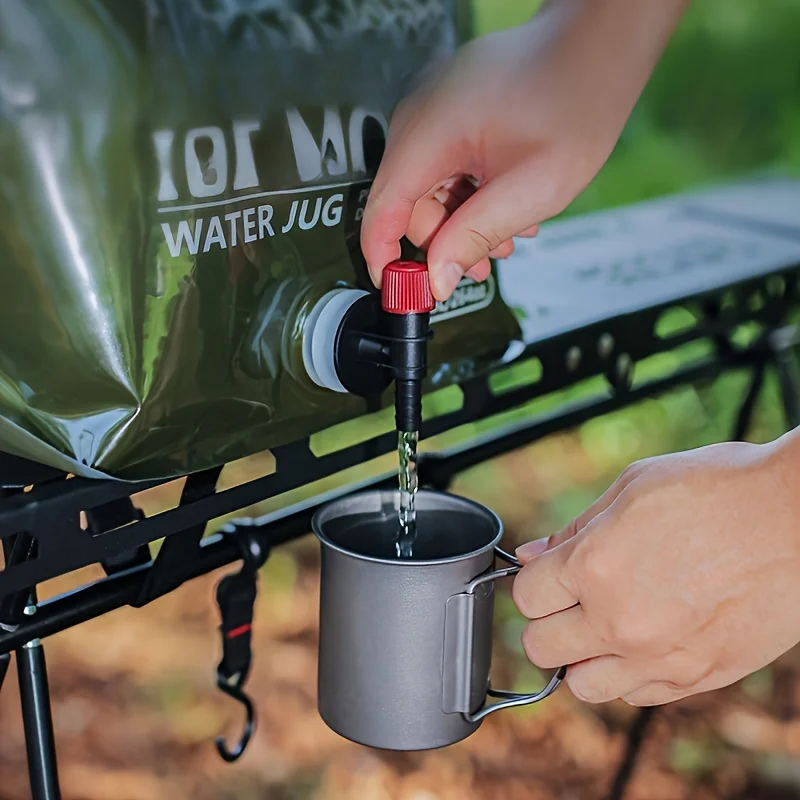 1 Stück, 1,98 Gallonen faltbare Wasser-Aufbewahrungstasche mit Wasserhahn, tragbarer Wasserbehälter mit großer Kapazität für Outdoor-Camping, Wandern, Reisen